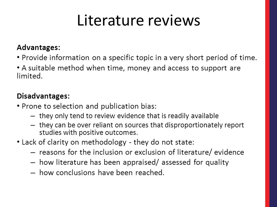 Carrying out a literature review